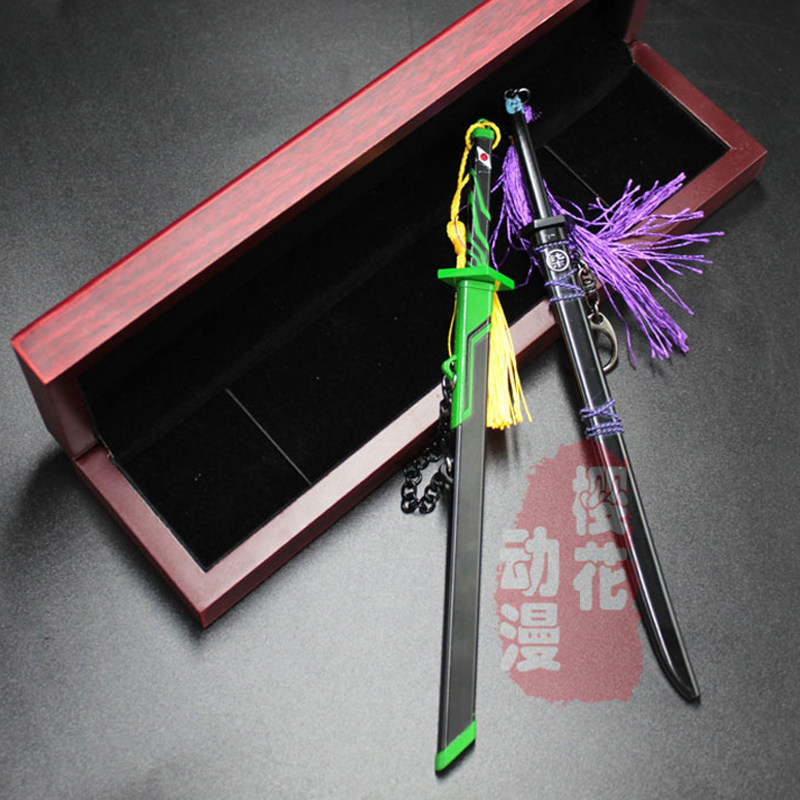 暗影刺客青凤双刃刀金属武器模型五六七阿柒的剑魔刀千刃玩具周边