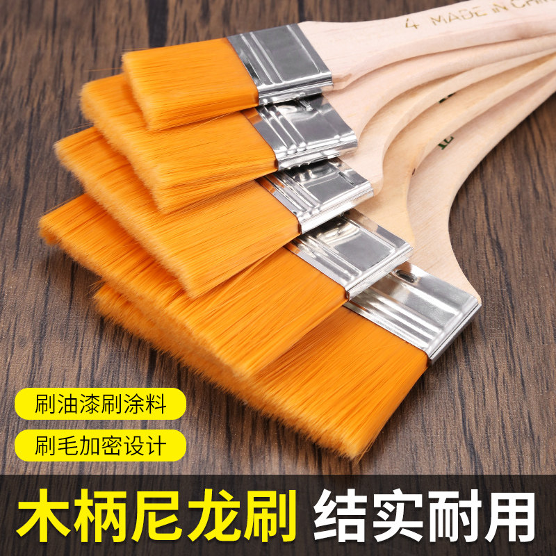 油漆刷子毛刷子工业用小刷子尼龙软毛刷尼龙刷清洁实验室美术画刷 - 实物图