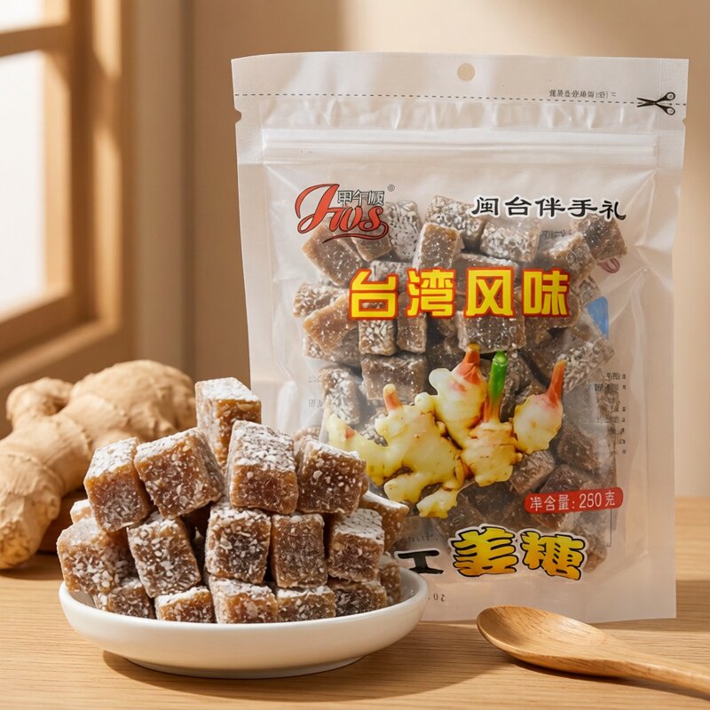 闽南特产甲午顺手工姜糖芝麻软糖台湾风味糖果休闲零食送长辈