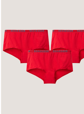 3条装SCHIESSER舒雅女士50S舒美棉质大码透气中腰平角内裤22870T