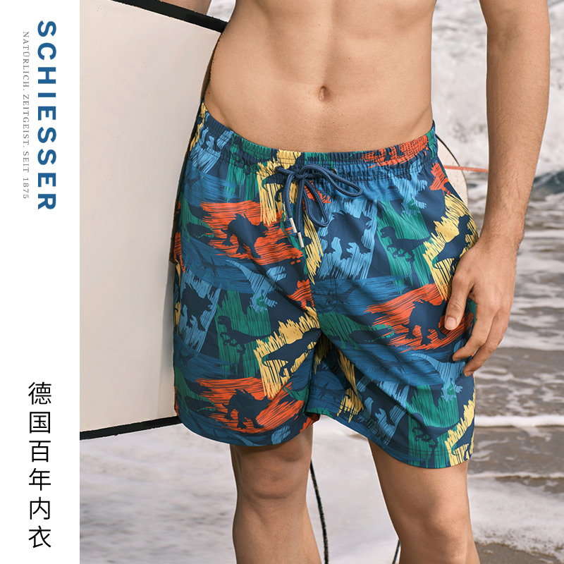 舒雅男士桃皮绒沙滩裤
