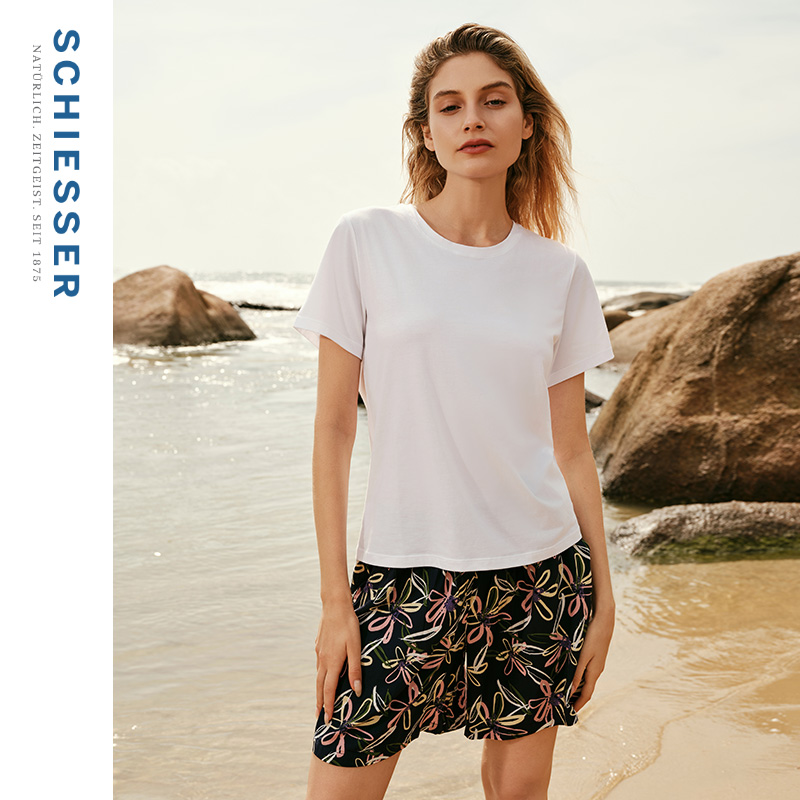 舒雅女士粘纤家居短裤