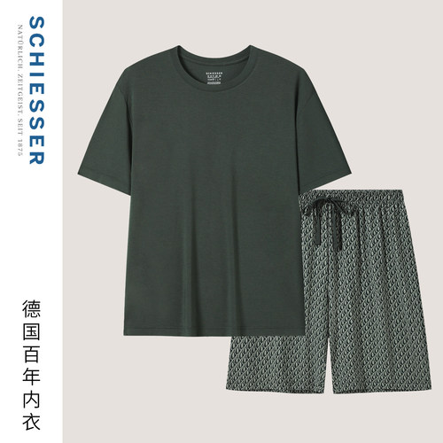 舒雅男士莫代尔亲肤圆领家居服