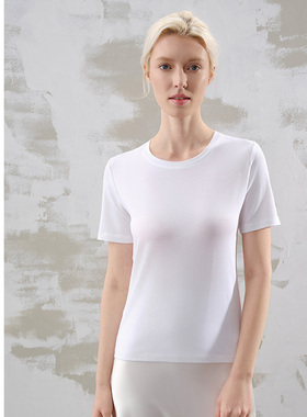 SCHIESSER舒雅欧洲进口女士环保亲肤透气圆领短袖上衣T恤21732M