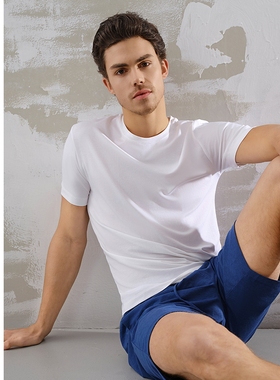 SCHIESSER舒雅欧洲进口男士环保亲肤透气圆领短袖上衣T恤21727M