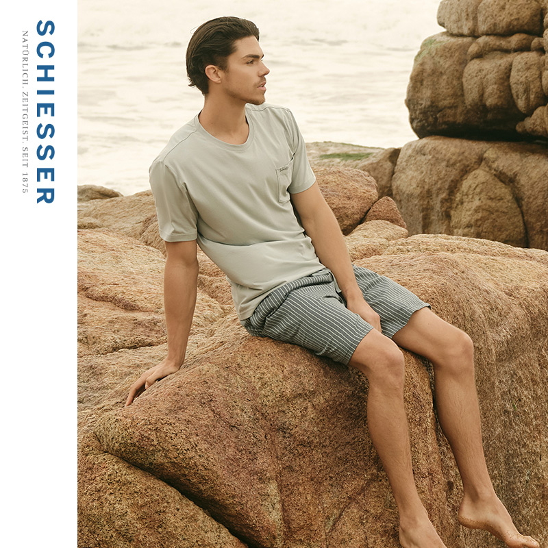 舒雅男士纯棉家居服套装