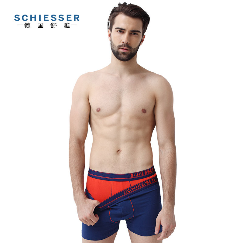 Schiesser/ÊæÑÅ¡¾2¼þ×°¡¿S2ÄÐÊ¿ÃÞÖÊÖÐÑüÊæÃÀÃÞÍ¸ÆøÆ½½ÇÄÚ¿ã2063T