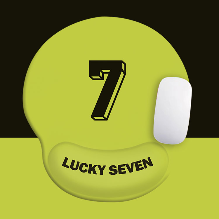 幸运数字小号鼠标垫硅胶防滑硅胶笔记本电脑键盘护腕鼠标护腕定制