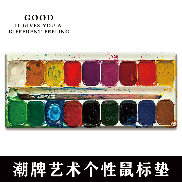 艺术个性美术画家超大鼠标垫电脑桌垫学生办公游戏可爱防滑桌垫潮
