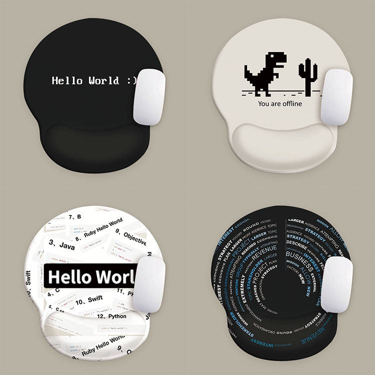 程序员鼠标垫护腕护手腕托软硅胶游戏垫办公笔记本立体小号键盘托