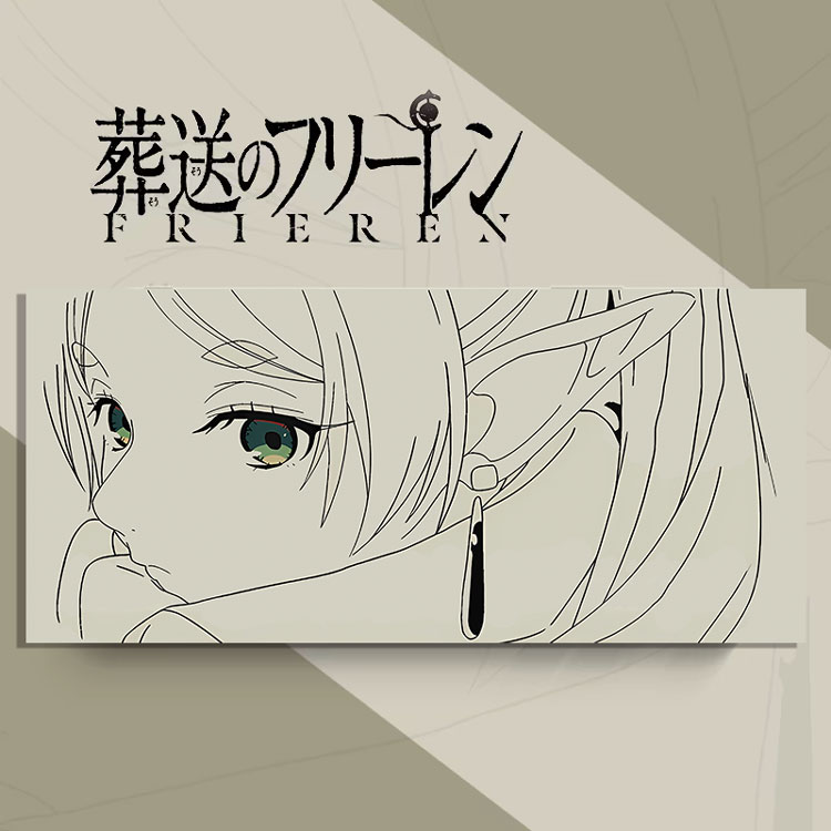 葬送的茉莉莲超大橡胶电脑鼠标垫锁边电脑键盘书桌垫学生游戏桌垫