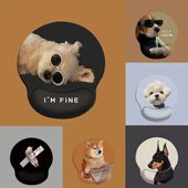 狗头可爱萌鼠标垫护腕手腕手托硅胶护手腕托垫办公笔记本小鼠标垫