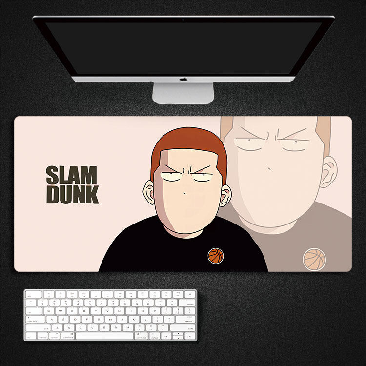 新款灌篮高手天然橡胶游戏鼠标垫锁边电脑键盘书桌垫办公防滑桌垫