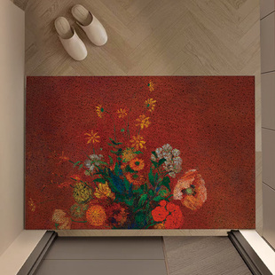 复古风地垫家用入户门垫丝圈地垫可裁剪防滑耐磨门口防滑浴室脚垫