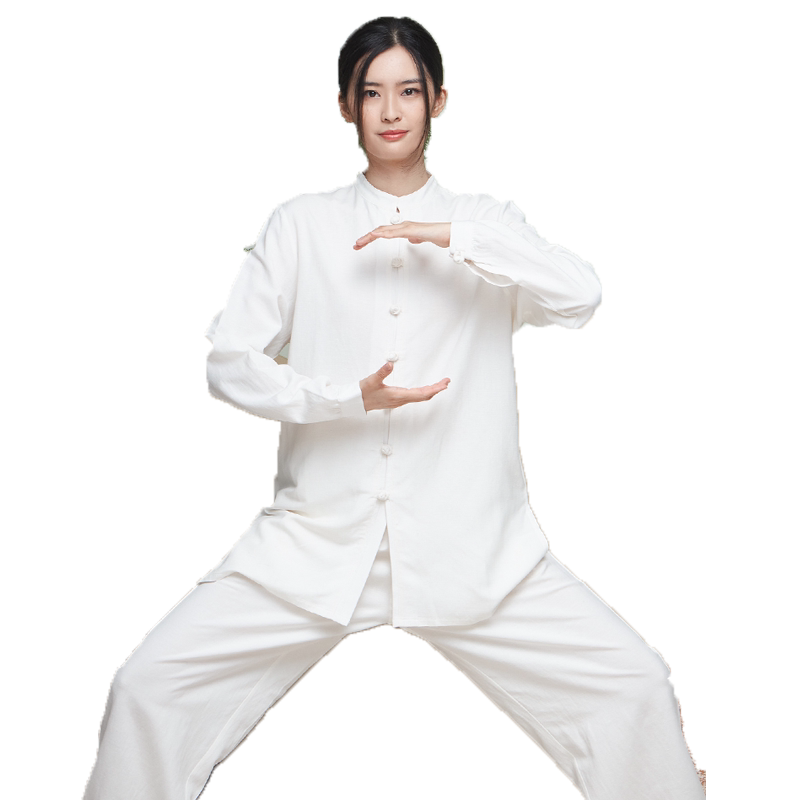 尤佳女秋冬棉麻太极服