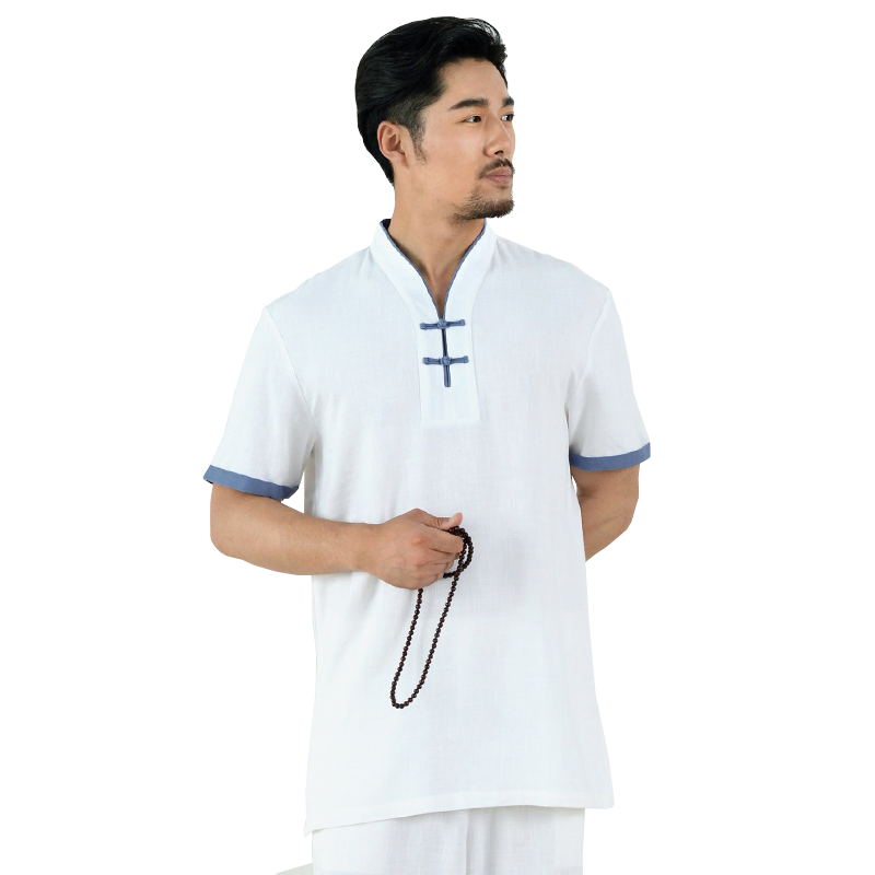 尤佳棉麻男士禅修瑜伽服团购定制