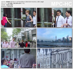 都市街头人群欧美和亚太城市街景 商业化大都市 高清实拍视频素材