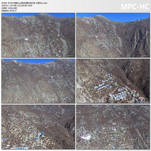 西藏大山深处的青朴修行地 三面环山 4K高清实拍短视频剪辑素材