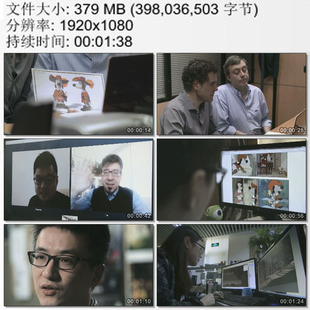中外动画设计公司通过互联网业务合作 互动交流 高清实拍视频素材