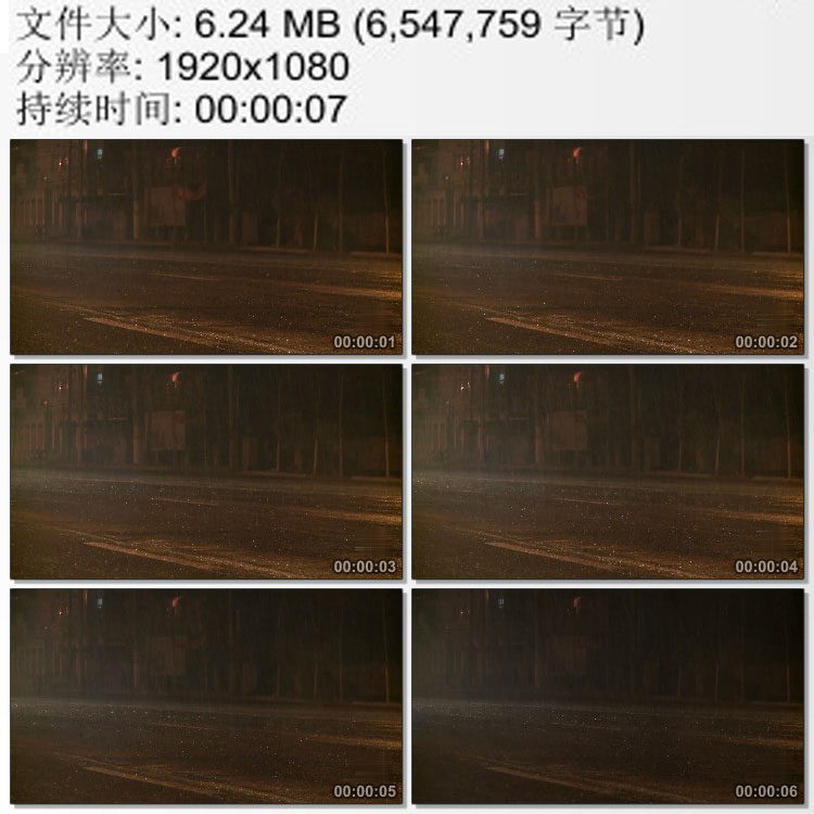 夜晚下起了淅沥沥的小雨 农村马路 实拍动态视频素材