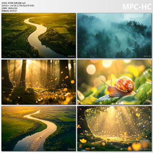 4K春天森林谷雨立夏生命大自然生态万物生长阳光 LED背景视频素材