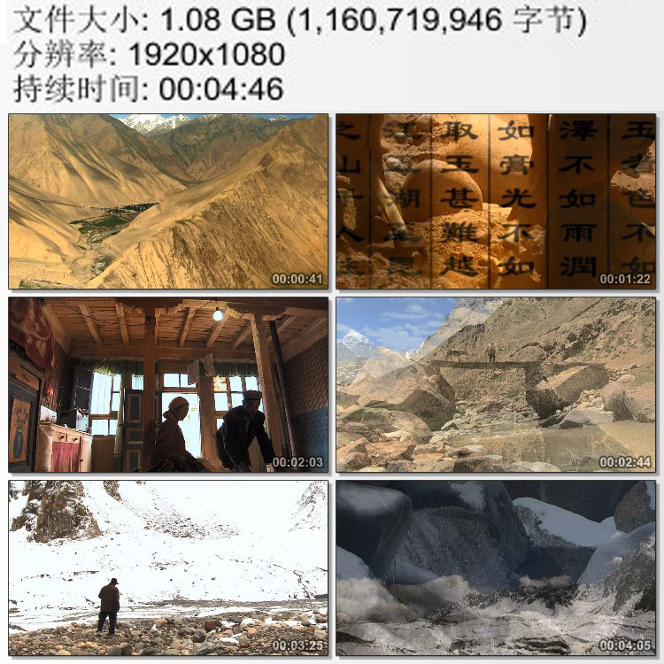 新疆黑山村采玉 昆仑山玉龙喀什河的源头 羊脂玉 实拍视频素材