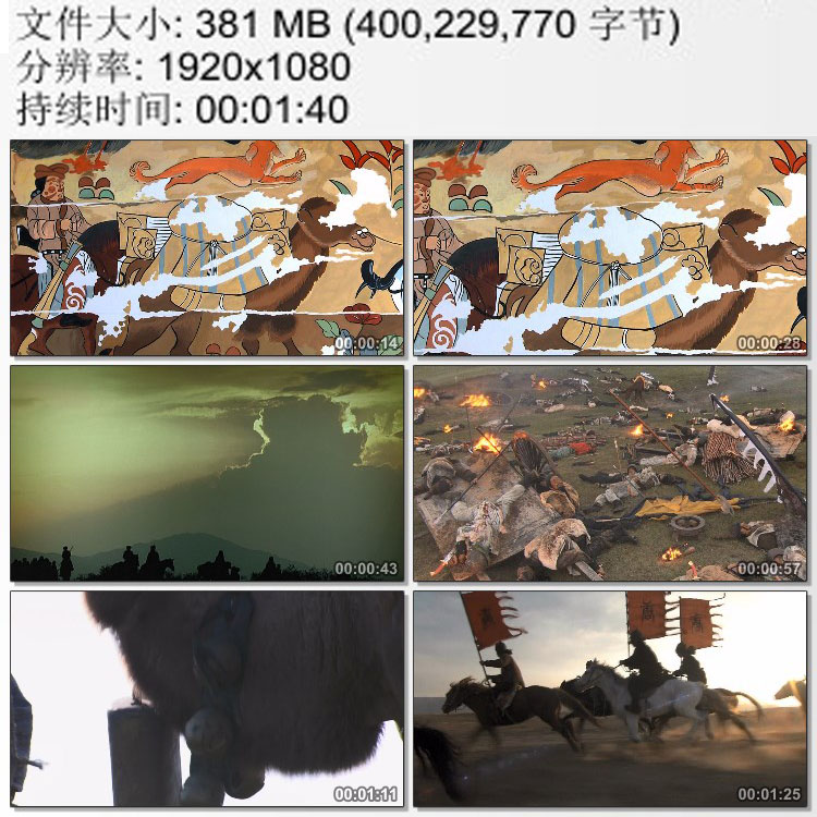 古代战争战场青海境内古代吐谷浑人 丝绸之路 高清实拍视频素材