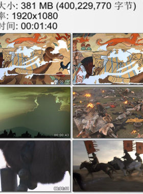 古代战争战场青海境内古代吐谷浑人 丝绸之路 高清实拍视频素材