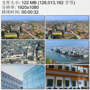 匈牙利工业重镇米什科尔茨人文风光欧洲古老大学 高清视频素材