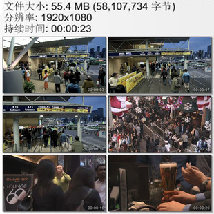 香港地铁站出入口 人群下班 餐厅吃饭 高清实拍视频素材