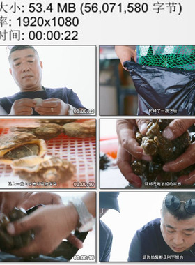 饭店老板到海鲜市场挑选新鲜海货 实拍动态视频素材