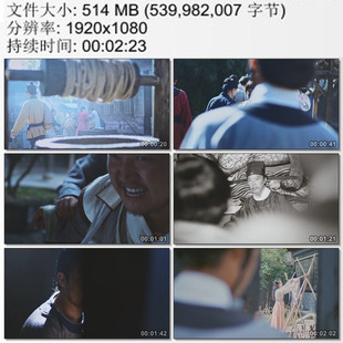 古代京城辉煌建筑群恶霸当街调戏民女 监狱囚犯 高清实拍视频素材