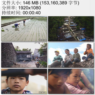 农业生产农田农民 少年儿童 孩子们的生活 高清实拍视频素材
