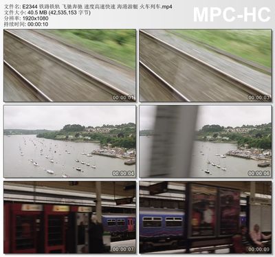 铁路铁轨飞驰奔驰 速度高速快速 海港游艇火车列车 实拍视频素材