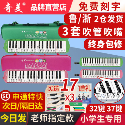 奇美小才女天才口风琴37键小学生专用课堂乐器儿童初学者演奏口吹