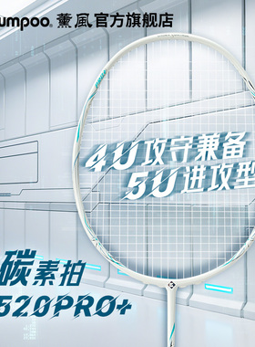 薰风2025新款羽毛球拍全碳素纤维超轻耐打进攻型单拍熏风K520PRO+