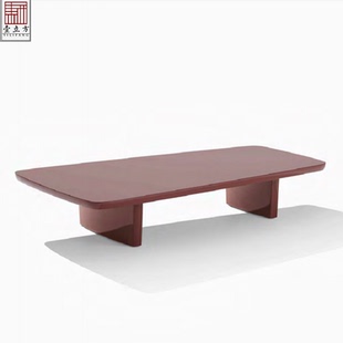 Poliform家具现代简约实木茶几大户型客厅高低组合茶台异形咖啡桌