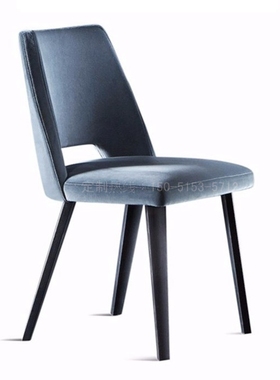 Gallotti&Radice家具现代休闲椅实木软包布艺餐椅书房洽谈椅书椅