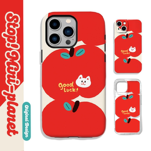 别动小行星|红苹果猫原创iPhone16手机壳13promax14亚克力防摔个性潮可爱适用苹果15xs华为mate60pro小米vivo