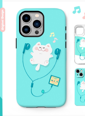 别动小行星mp3猫原创iPhone16手机壳13promax14亚克力防摔个性潮可爱适用苹果15xs华为mate60pro小米vivo