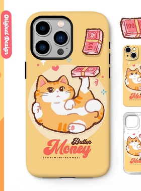 别动小行星顶钱猫原创iPhone16手机壳13promax14亚克力防摔个性潮可爱适用苹果15xs华为mate60pro小米vivo