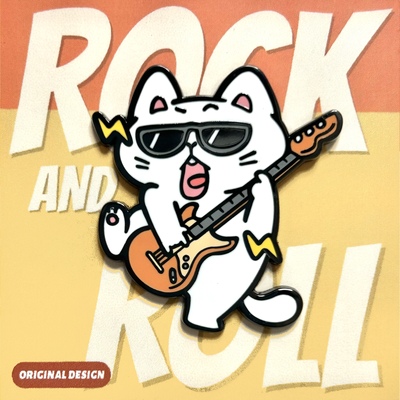 别动小行星|摇滚猫原创金属胸针徽章pin磁吸男女潮个性卡通可爱