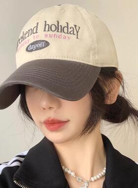 棒球帽女男新款韩版日系显脸小大头围鸭舌帽遮阳防晒运动休闲帽子