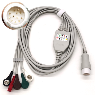 适用Philips飞利浦心电监护仪5导联心电扣子心电导联线心电配件