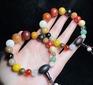 普陀十八籽手串佛珠多宝手链串珠菩提正品保星月平安寺庙手链