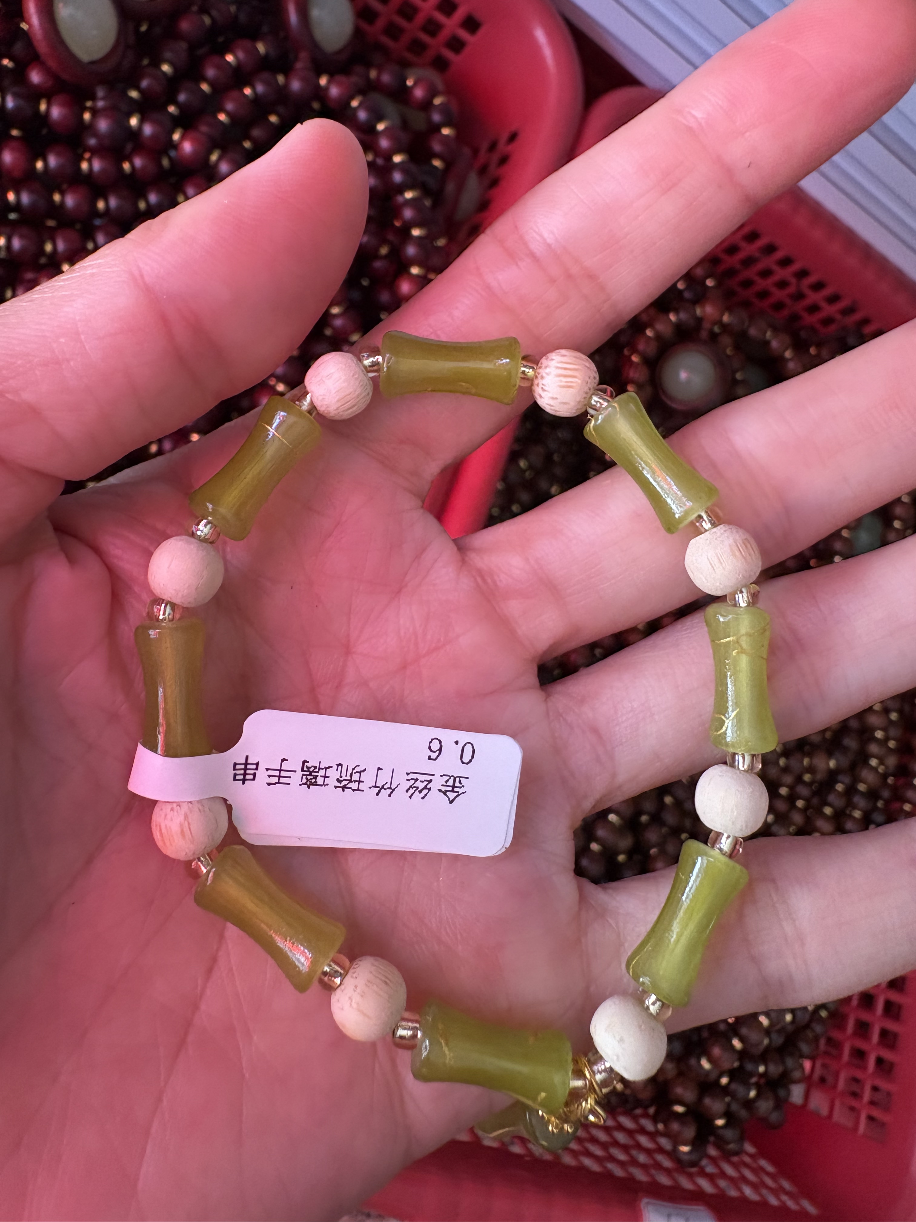 竹节手链女古风小众设计高级感原创复古天然石竹子手串手饰品