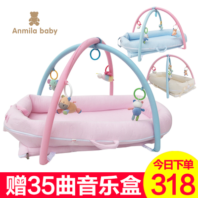 厂婴儿新生宝宝防惊跳醒睡垫吐奶斜坡垫床中床安抚睡觉神器销