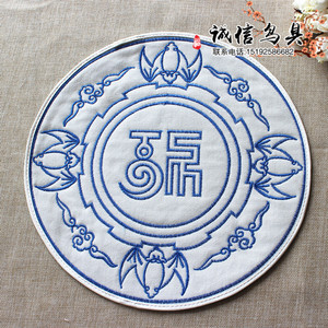 靛颏笼刺绣底布(红子笼垫布方笼圆笼托粪布托粪板刺绣鸟用具配件)