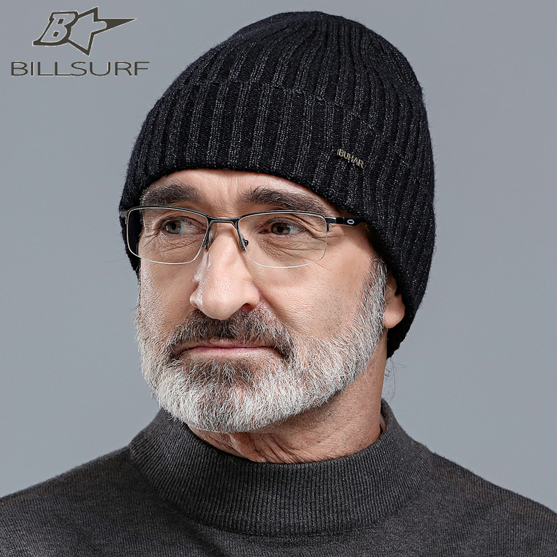 户外帽子毛线帽老人爸爸秋冬季