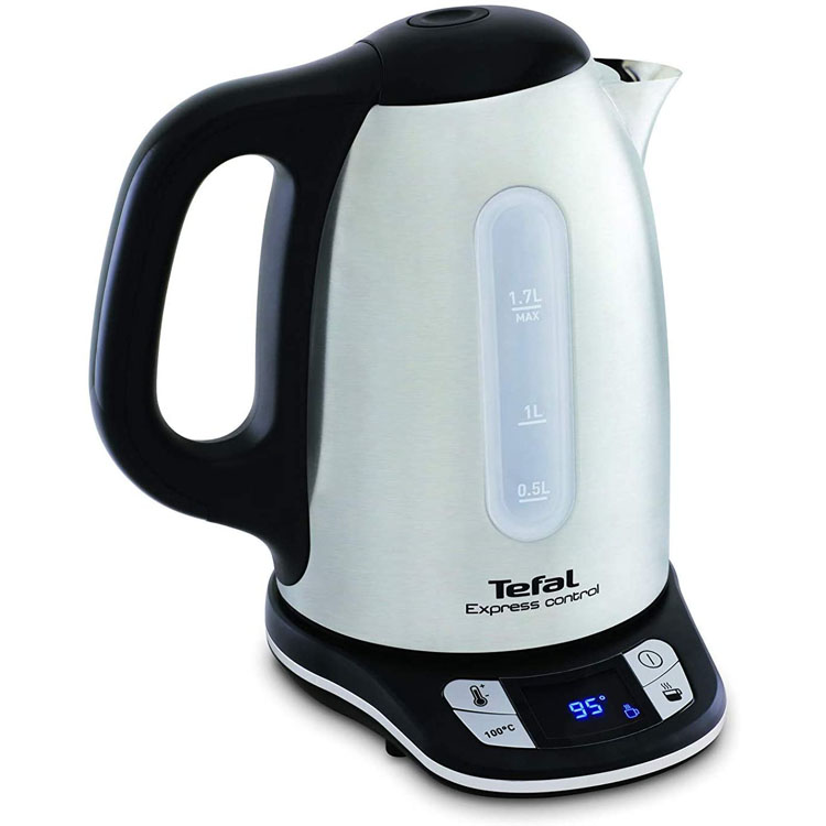 100%德国代购进口TEFAL KI240D10不锈钢7段温控保温电热水壶1.7l